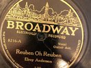 Broadway 8216 Emry Arthur REUBEN OH REUBEN 1929 Country 78 rpm  E- GREAT