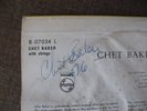Chet Baker With Strings ORIGINAL SIGNED autograph Autogramm signiert signed 1976