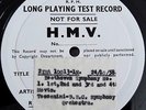 Beethoven: Symphony No. 1 - Toscanini **HMV Single Sided Test Pressing**