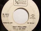 Soul 45 - Ray Pollard - It’s A Sad Thing - Vg- promo