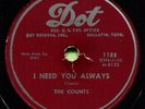 COUNTS (Darling Dear / I Need You Always) R&B/SOUL 78  RPM  RECORD