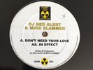 DJ Red Alert & Mike Slammer-Don't Need Your Love/In Effect (VG+) (Repress)
