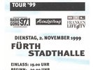 Blondie    In Concert 1999   Ticket / Konzertkarte / Eintrittskarte