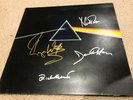 PINK FLOYD 'DARK SIDE OF THE MOON' ALBUM COVER SIGNED BY ALL FOUR -