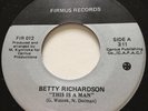 MODERN SOUL Betty Richardson THIS IS A MAN Firmus 45  Canadian NM