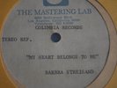 +RARE+45RPM ONE SIDED ACETATE RECORD BY BARBRA STREISAND-MY HEART BELONGS TO ME