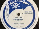 DON CARLOS Nice Time Get Up PIRATE 001 1980 FATMAN Ken Sound Reggae VINYL 12” EX
