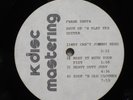 FRANK ZAPPA Shut Up And Play Your Guitar 1981 Promo ACETATE LP (4 Track Sampler)