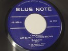 ART BLAKEY/CLIFFORD BROWN   BLUE NOTE 1656 jazz 45. Quicksilver/Once... RVG. EX