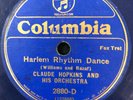 Columbia 2880D Claude Hopkins Orch HARLEM RIVER DANCE 78 rpm V+1933 Blue Shellac