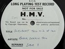 Schubert: Trio No. 2 - Adolf Busch / Rudolf Serkin **HMV W/Label Test Press LP**
