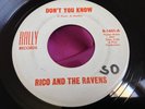 Rare Doo Wop 45 : Rico And The Ravens   Don't You Know   in My Heart   Rally