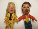 Vintage Hasbro 1967 Mamas and Papas Michelle, John Phillips Kiddie Showbiz dolls