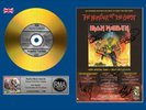 Iron Maiden The Number of the Beast - Signed Gold Disc Replica Music Award