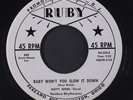 HOYT WEBB: Baby Won't You Slow It Down 45 (dj, ) rare Rockabilly
