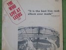 The Who - Live at Leeds Rare Israel Press LP Unique Cover