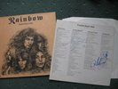 Rainbow Long Live Rock & Roll LP Lyric inner signed by Ritchie Blackmore & Dio