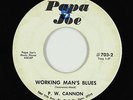 Funk/Deep Soul 45 - P.W. Cannon - Working Man's Blues - Papa Joe - mp3 obscure