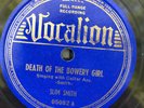 Vocalion 05082 SLIM SMITH Death Of The Bowery Girl 78 rpm 1939 E Memphis COUNTRY