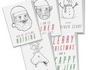 Frightened Rabbit Scott Hutchison Artwork Rare Christmas Cards Set (not CD LP)