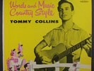 TOMMY COLLINS: Words And Music Country Style LP (Mono, turquoise lbl, 2 sm corn