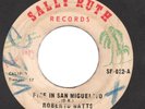 ROBERTO WATTS & LOS GOOMBAYS Fire in San Miguelito / I’m in Love Sally Ruth 45