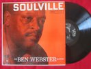 BEN WEBSTER SOULVILLE orig '58 CLEF/VERVE TRUMPETER DG LABEL MONO LP VG+