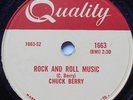 CHUCK BERRY Rock and Roll Music / Blue Feeling VG+ CANADA 1957 QUALITY 78