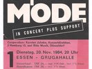 Depeche Mode   In Concert 1984   Ticket / Konzertkarte / Eintrittskarte