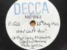 ELSIE CARLISLE + THE RHYTHM MANIACS - ‘WHY CAN’T YOU?’ DECCA TEST PRESSING, HOT