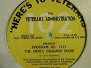 Merle Haggard - Here's to Veterans No. 1317  (V.A. Promo) (Side 2: Merle Travis)