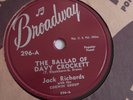 Texas Jim - 78rpm single 10-inch – Broadway #296 The Ballad Of Davy Crockett