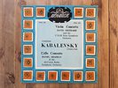 Monarch MWL330 - Kabalevsky - Violin & Cello Concertos - OISTRAKH - SHAFRAN - NM