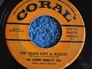 45RPM RECORD BY JOHNNY BURNETTE TRIO-THE TRAIN KEPT A-ROLLIN' / HONEY HUSH