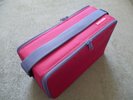 CASE LOGIC 60 AUDIO CASSETTE TAPE HOLDER TWO-SIDED RED NYLON CARRYING CASE.