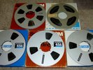 5 Metal NAB 10.5 in. Reels (1/4 in. width) with Tape RECORDED SOUND EFFECTS