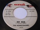 The HOMESTEADERS - RIFF ROCK/LONELY DAY 45 end 1017 ROCKABILLY SURF INSTRO 1958