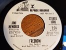RARE Jimi Hendrix Promo 45 RPM Mono /Stereo FREEDOM Rock