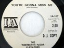 13th FLOOR ELEVATORS You're Gonna Miss Me/Tried to Hide VG++ promo gl107