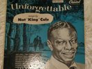 Vintage Nat King Cole UNFORGETTABLE 1952 Vinyl LP Album Capitol Records VG+/EX