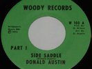 Rare Detroit Funk 45- DONALD AUSTIN-Side Saddle I&II-WOODY-Breaks/Psych/Fuzz NOS