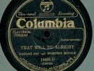 Kansas Joe & Memphis Minnie Columbia 14439 Blues E+ 78 That Will Be Alright