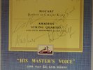 MOZART - AMADEUS STRING QUARTET - ARONOWITZ - AUTOGRAPHED - HMV - ALP 1125 -