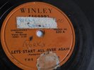 The Paragons - 78rpm single 10-inch - Winley #220 Let's Start All Over Again