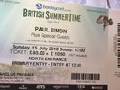 OFFERS ACCEPTED Paul simon Tickets Hyde Park barclaycard For Sunday - Must Go