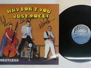 RESTLESS WHY DON'T YOU JUST ROCK NERVOUS NERD 004 UK with autograph VINYL LP