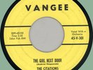 CITATIONS The Girl Next Door / Ten Miles from Nowhere 45rpm Vangee 1963 doo-wop