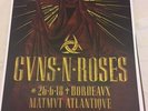 guns n roses lithograph litho bordeaux poster not in this life time tour 2018