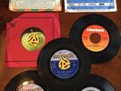Vintage Record Case 45 Records from 60s  and 70s  Beatles, Jackson 5 Stones +  
