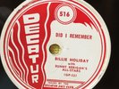Billie Holiday No Regrets & Did I Remember 10